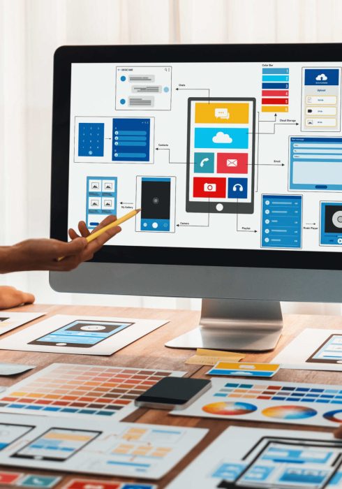 Panorama,Shot,Of,Front-end,Developer,Team,Brainstorming,Ui,And,Ux